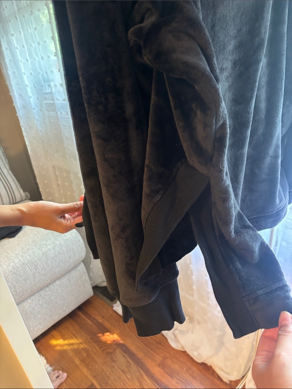Athleta Black Plush Cowl Neck Sweater - Picture 4 of 4